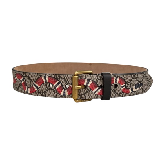 Gucci King Snake Monogram Belt - Picture 1 of 6